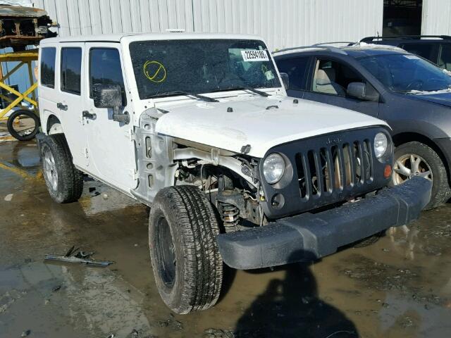 1C4BJWEG8EL235170 - 2014 JEEP WRANGLER U WHITE photo 1