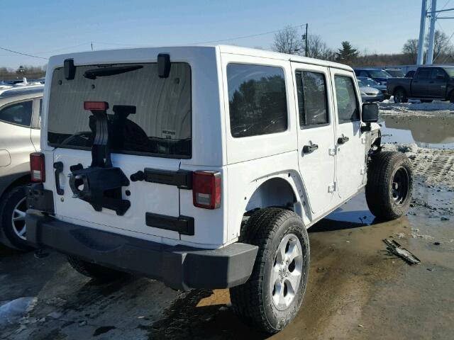 1C4BJWEG8EL235170 - 2014 JEEP WRANGLER U WHITE photo 4