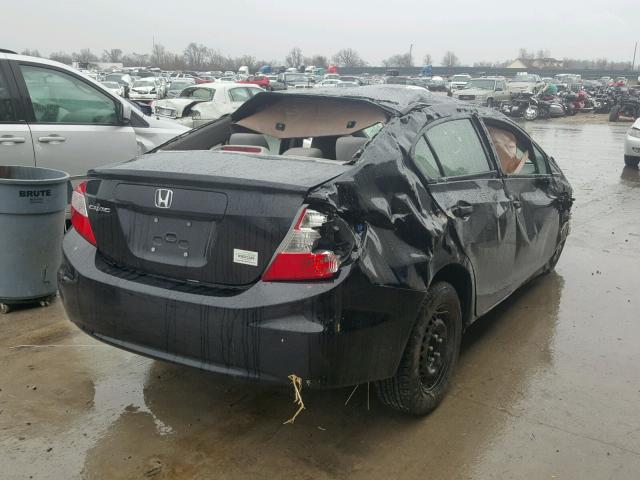 2HGFB2F52CH503341 - 2012 HONDA CIVIC LX BLACK photo 4