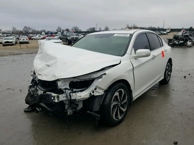 1HGCR2F88HA122298 - 2017 HONDA ACCORD EXL WHITE photo 2