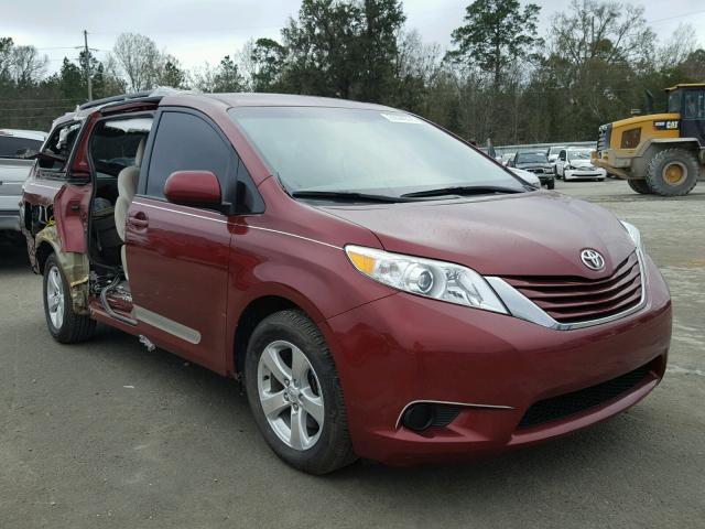 5TDKK3DC2FS634411 - 2015 TOYOTA SIENNA LE BURGUNDY photo 1