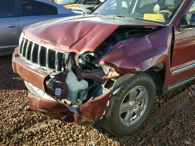 1J8HS58266C368697 - 2006 JEEP GRAND CHER MAROON photo 9