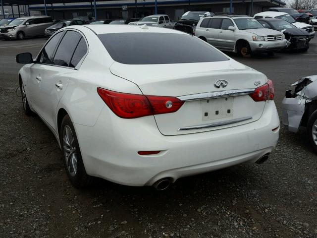 JN1BV7AP0EM690639 - 2014 INFINITI Q50 BASE WHITE photo 3