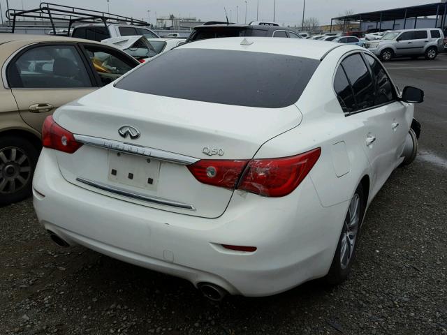 JN1BV7AP0EM690639 - 2014 INFINITI Q50 BASE Blanco foto 4