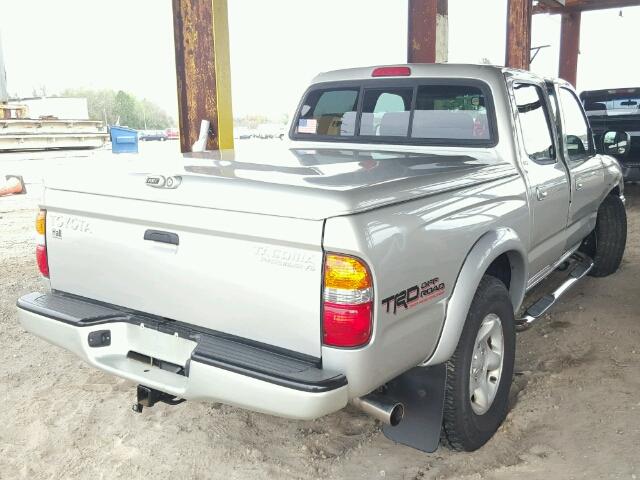 5TEGN92N74Z357811 - 2004 TOYOTA TACOMA PRE SILVER photo 4