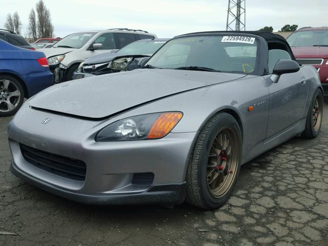 JHMAP11401T002188 - 2001 HONDA S2000 GRAY photo 2