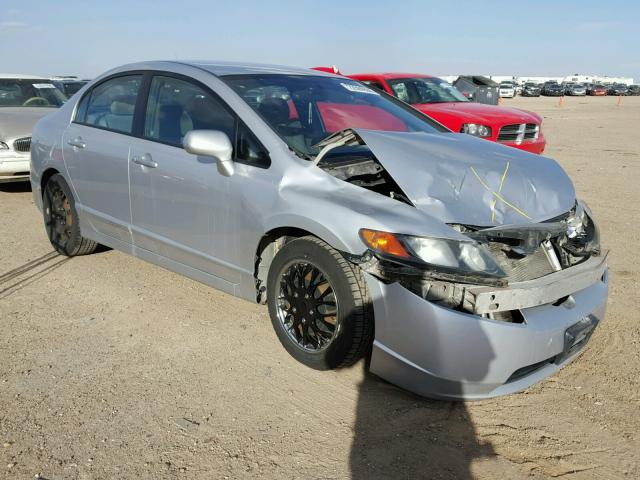 1HGFA16518L044603 - 2008 HONDA CIVIC LX SILVER photo 1