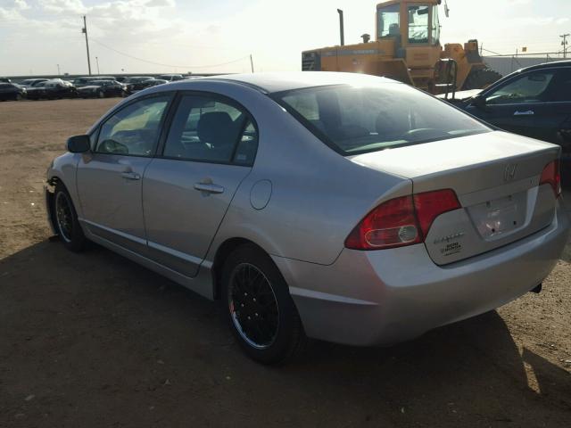 1HGFA16518L044603 - 2008 HONDA CIVIC LX SILVER photo 3