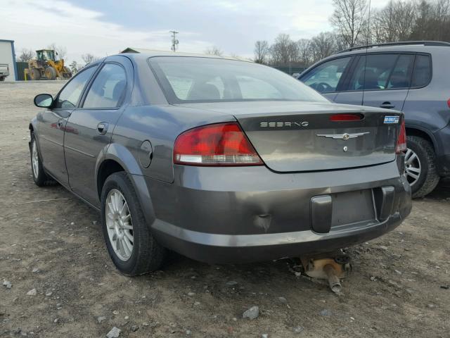 1C3EL46X34N370719 - 2004 CHRYSLER SEBRING LX GRAY photo 3