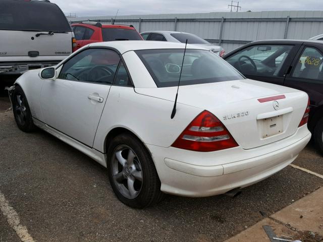 WDBKK65F22F266850 - 2002 MERCEDES-BENZ SLK 320 WHITE photo 3