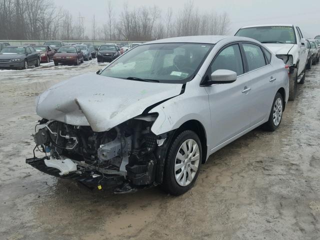 3N1AB7AP6EY202120 - 2014 NISSAN SENTRA S SILVER photo 2