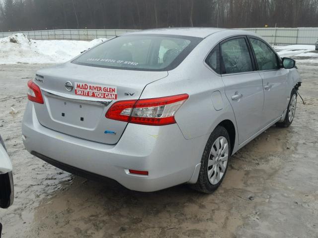 3N1AB7AP6EY202120 - 2014 NISSAN SENTRA S SILVER photo 4