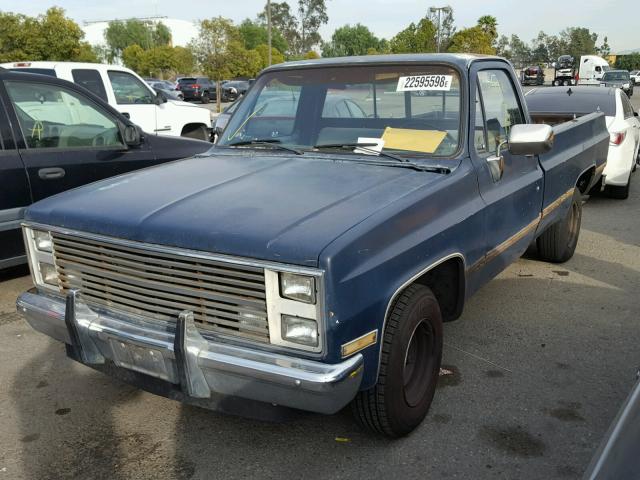 1GCDC14F5FJ145812 - 1985 CHEVROLET C10 BLUE photo 2