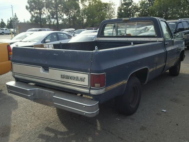 1GCDC14F5FJ145812 - 1985 CHEVROLET C10 BLUE photo 4