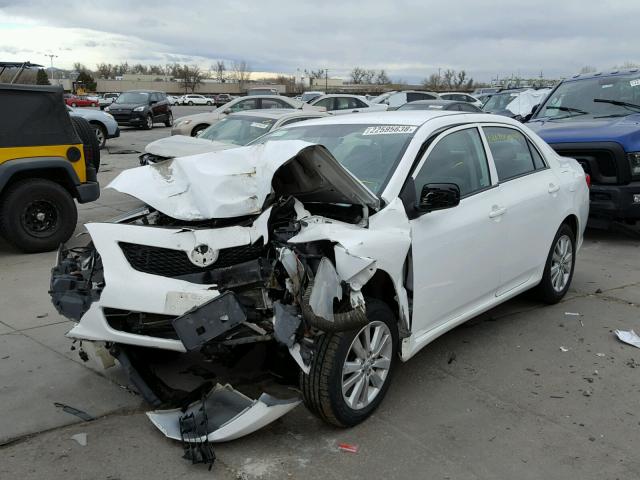 1NXBU4EE6AZ286807 - 2010 TOYOTA COROLLA BA WHITE photo 2