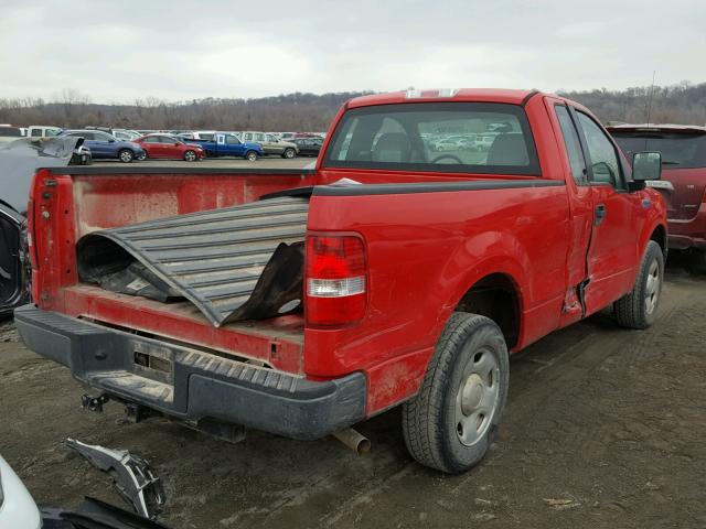 1FTRF12W36KB21583 - 2006 FORD F150 RED photo 4