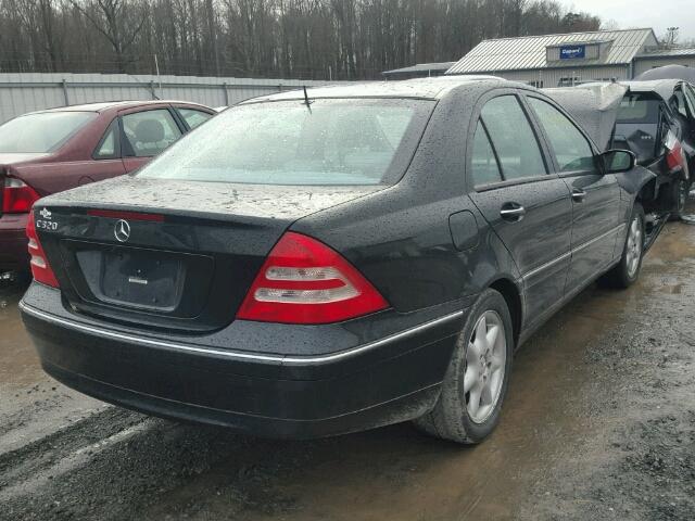 WDBRF64J82E007570 - 2002 MERCEDES-BENZ C 320 BLACK photo 4