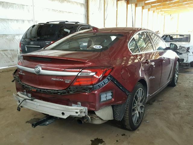 2G4GV5GX2G9111256 - 2016 BUICK REGAL GS Շագանակագույն լուսանկար 4
