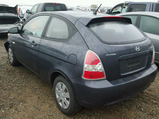 KMHCM36C67U047911 - 2007 HYUNDAI ACCENT GS GRAY photo 3