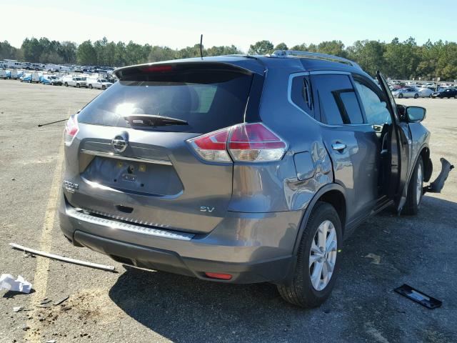 KNMAT2MT7FP519445 - 2015 NISSAN ROGUE S GRAY photo 4