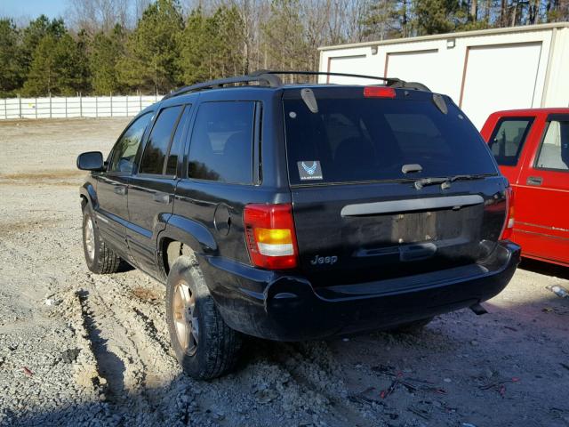 1J4GX48S24C216843 - 2004 JEEP GRAND CHER BLACK photo 3