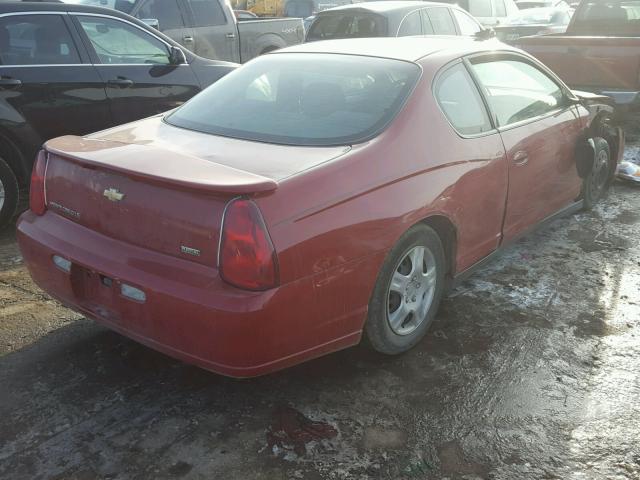 2G1WJ15KX79417576 - 2007 CHEVROLET MONTE CARL RED photo 4