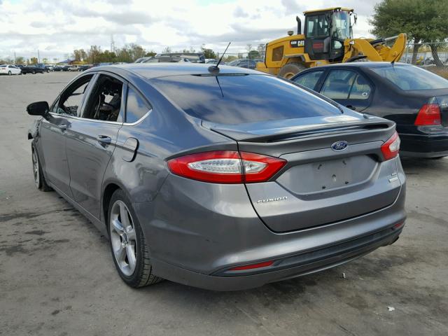 3FA6P0HR8DR218594 - 2013 FORD FUSION SE GRAY photo 3