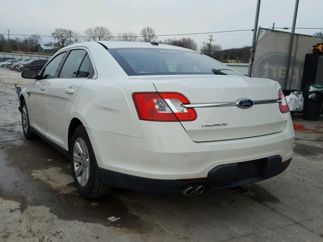 1FAHP2DW1AG139075 - 2010 FORD TAURUS SE WHITE photo 3