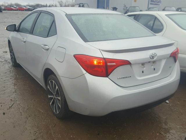 5YFBURHE6HP583175 - 2017 TOYOTA COROLLA L SILVER photo 3