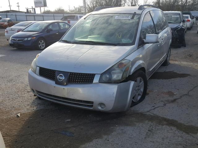 5N1BV28U54N319993 - 2004 NISSAN QUEST S SILVER photo 2