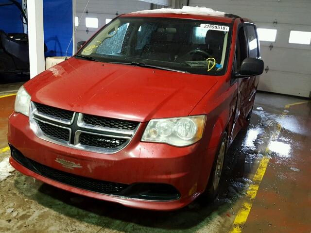 2C4RDGBG5CR228455 - 2012 DODGE GRAND CARA RED photo 2