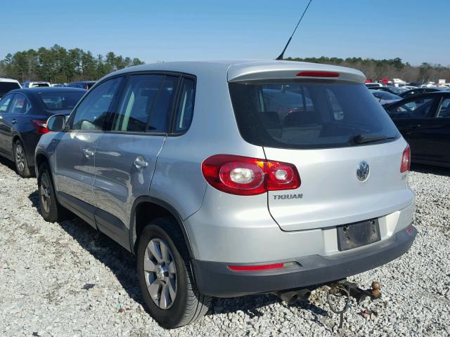 WVGAV7AX4AW510050 - 2010 VOLKSWAGEN TIGUAN S SILVER photo 3