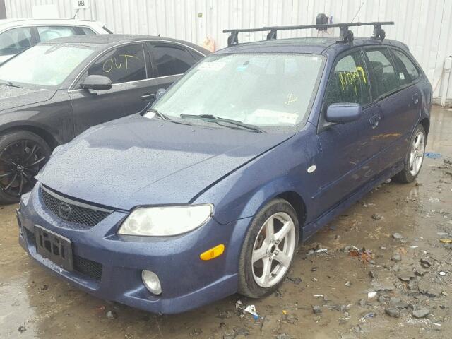 JM1BJ245331160508 - 2003 MAZDA PROTEGE PR BLUE photo 2