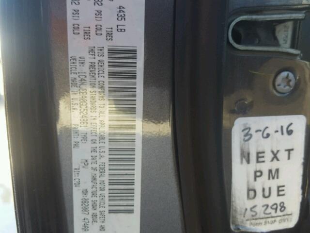 1C4NJCBA0GD524861 - 2016 JEEP COMPASS SP GRAY photo 10