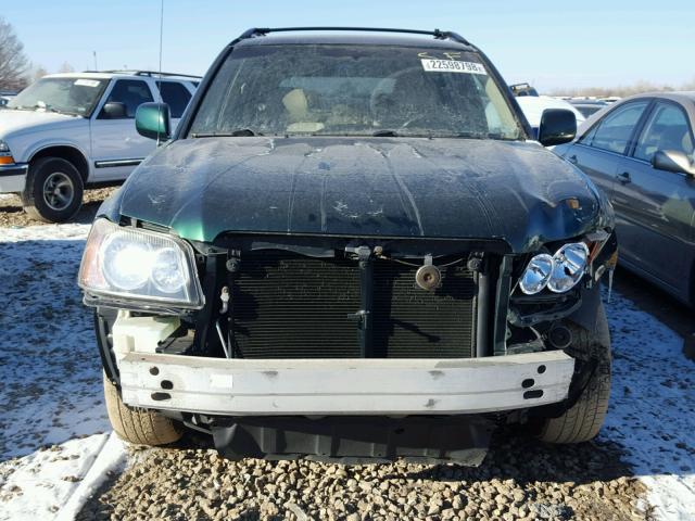 JTEHF21A810008316 - 2001 TOYOTA HIGHLANDER GREEN photo 9