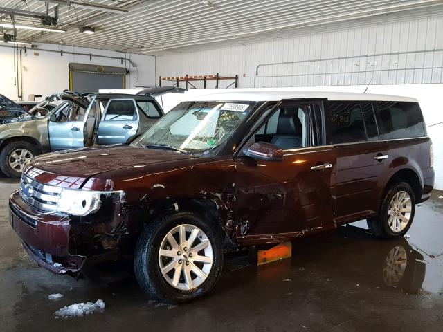 2FMEK62C59BA19063 - 2009 FORD FLEX SEL MAROON photo 2