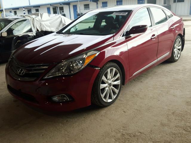 KMHFH4JG0CA193573 - 2012 HYUNDAI AZERA GLS RED photo 2