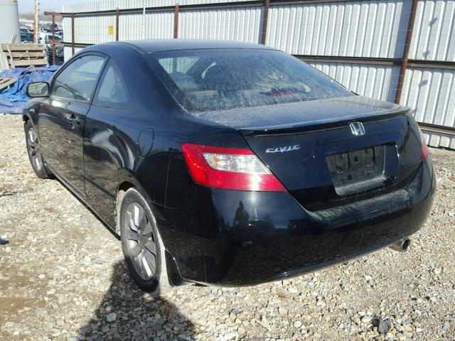 2HGFG12829H524176 - 2009 HONDA CIVIC EX BLACK photo 3