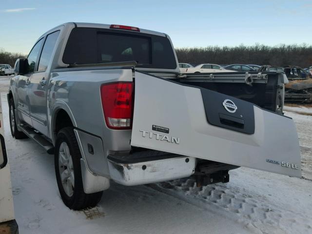 1N6BA07C09N306487 - 2009 NISSAN TITAN XE SILVER photo 3