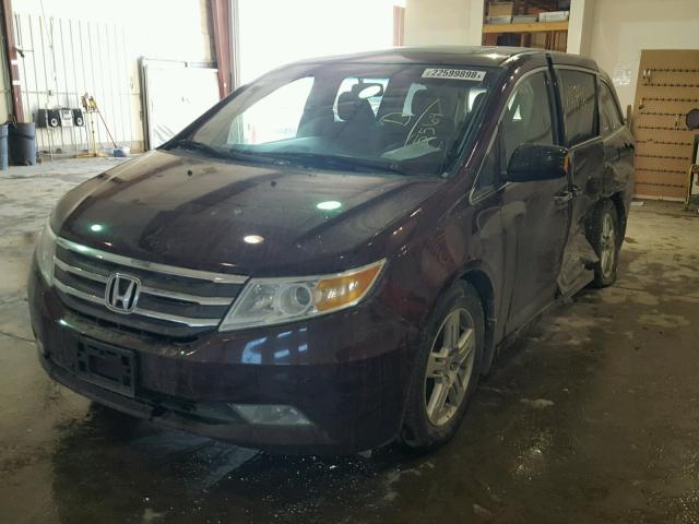 5FNRL5H92DB035564 - 2013 HONDA ODYSSEY TO BURGUNDY photo 2