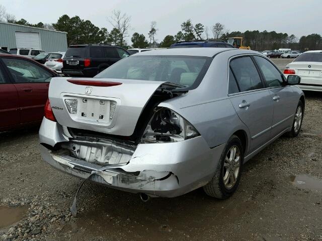 1HGCM563X6A032202 - 2006 HONDA ACCORD SE SILVER photo 4