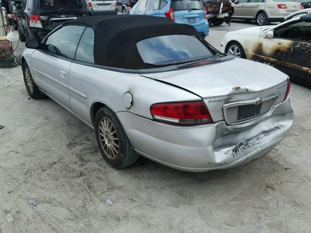 1C3EL55R64N264869 - 2004 CHRYSLER SEBRING LX SILVER photo 3