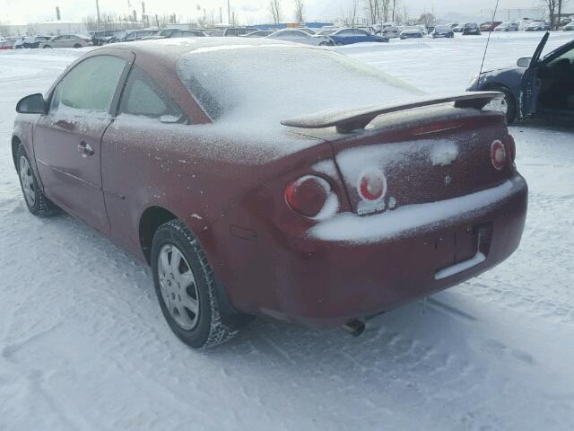 1G1AL15F877126485 - 2007 CHEVROLET COBALT LT BURGUNDY photo 3