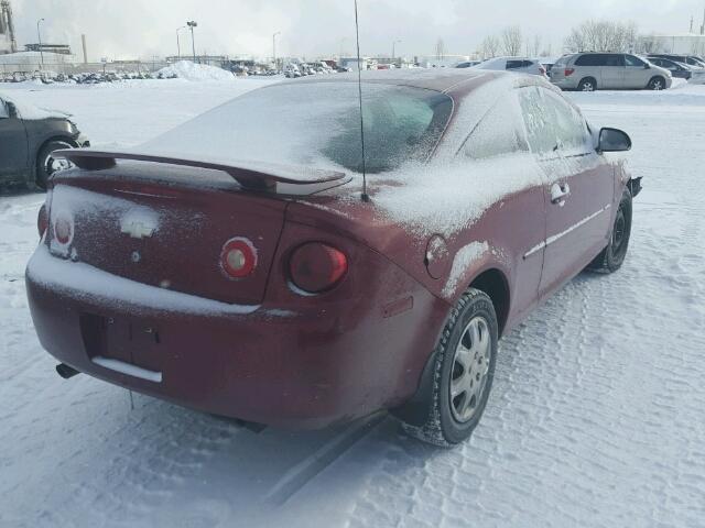 1G1AL15F877126485 - 2007 CHEVROLET COBALT LT BURGUNDY photo 4