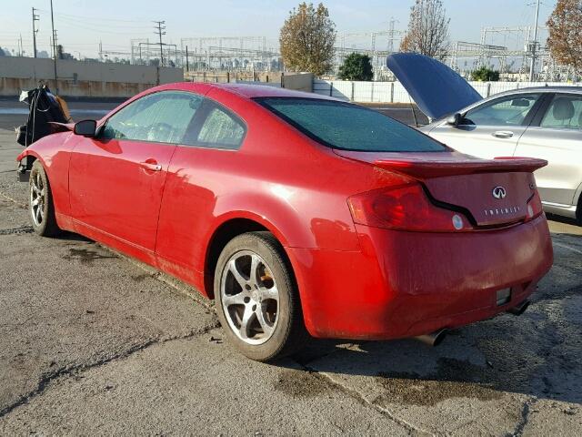 JNKCV54E23M223864 - 2003 INFINITI G35 RED photo 3