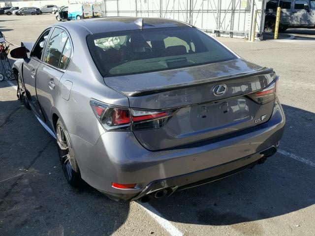 JTHBP1BL1GA000688 - 2016 LEXUS GS-F GRAY photo 3