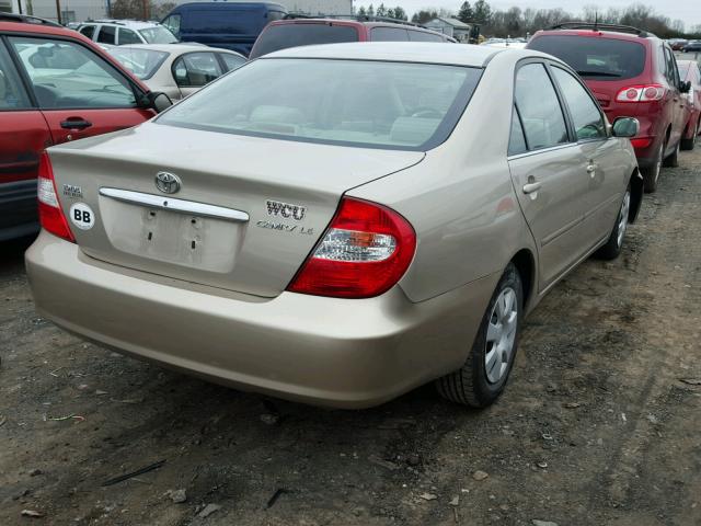 4T1BE32K43U233253 - 2003 TOYOTA CAMRY LE GOLD photo 4