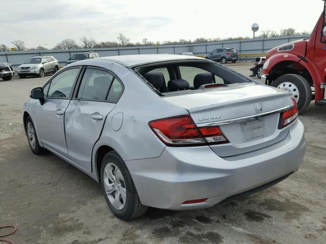 2HGFB2F57DH513462 - 2013 HONDA CIVIC LX SILVER photo 3