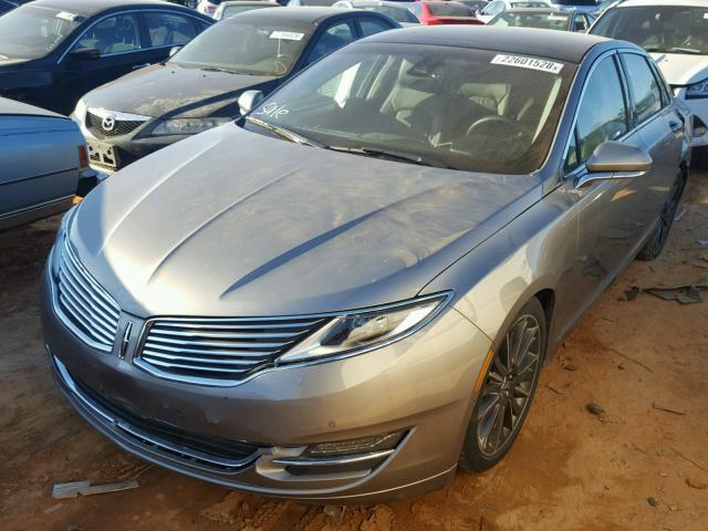 3LN6L2JK9GR617299 - 2016 LINCOLN MKZ GRAY photo 2