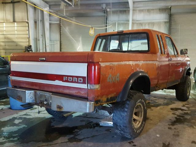 1FTEX14N3LKB04701 - 1990 FORD F150 RED photo 4